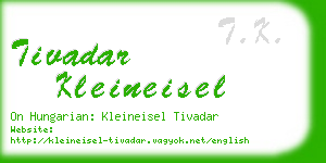 tivadar kleineisel business card